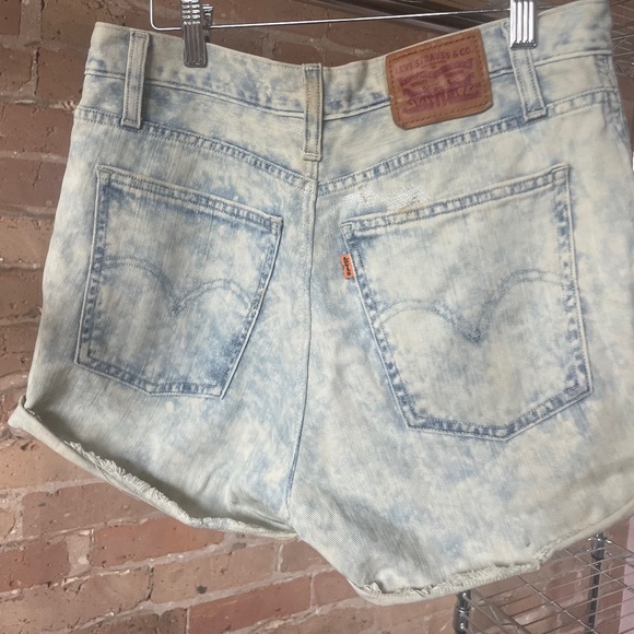 RARE VINTAGE Levi's Orange Tag Acid Wash High Rise Shorts - Picture 1 of 9